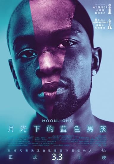 月光下的藍色男孩