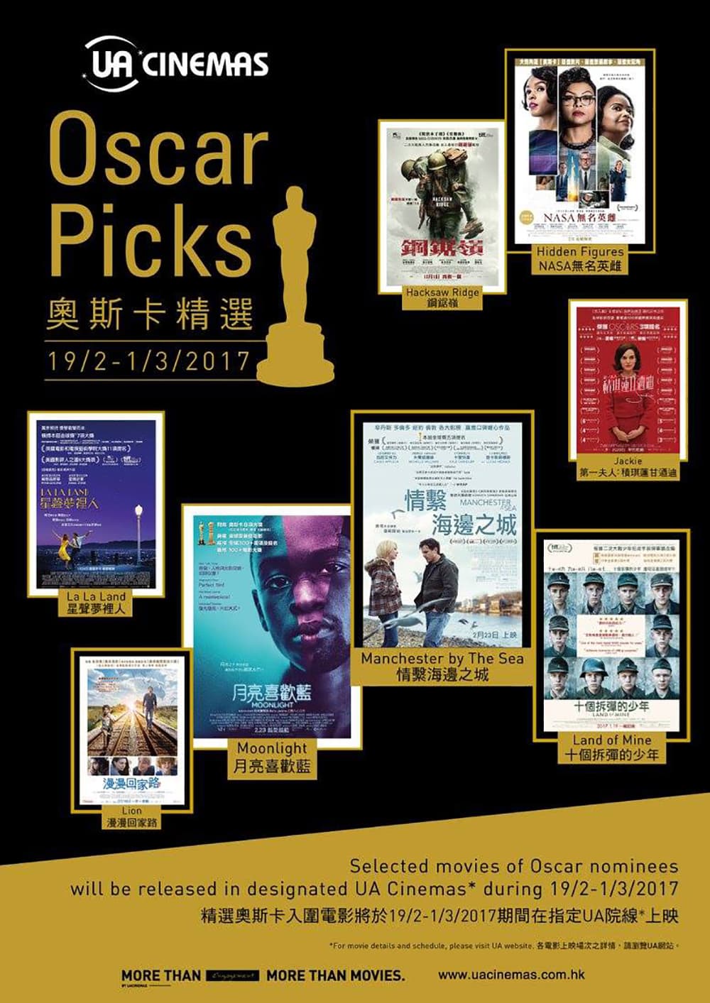 UA Cinemas - The Oscars Picks 2017